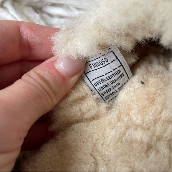 UGG Kalie Chestnut Suede Y2K Sheepskin Lined Wood Sole Mule Clogs 5426 Size 6 - Picture 9 of 11